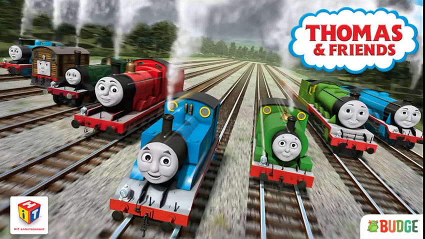 ¡Vamos, vamos Tomás! Carrera de Thomas y sus amigos fondo de pantalla