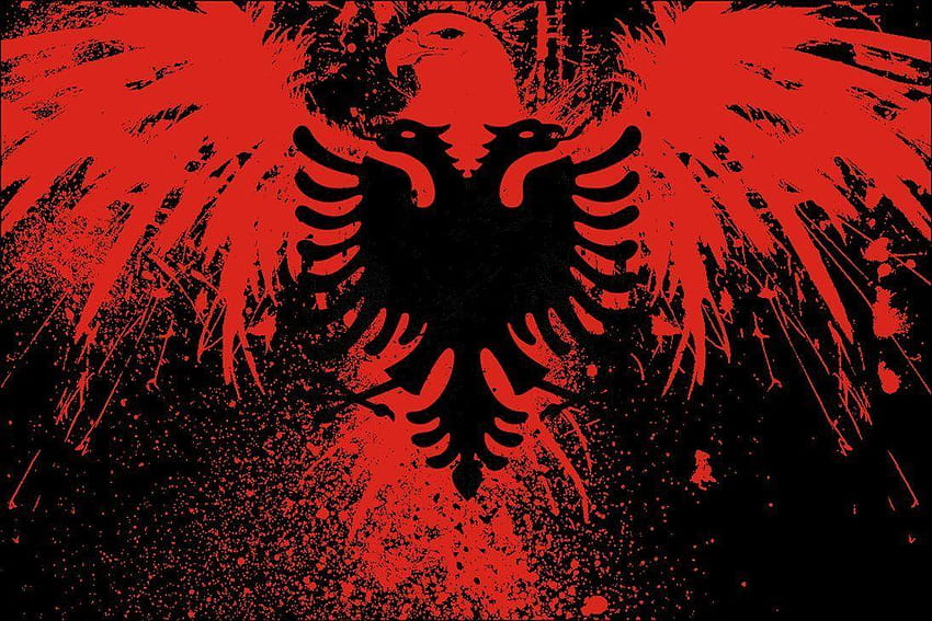 アルバニアの旗、アルバニアン 高画質の壁紙