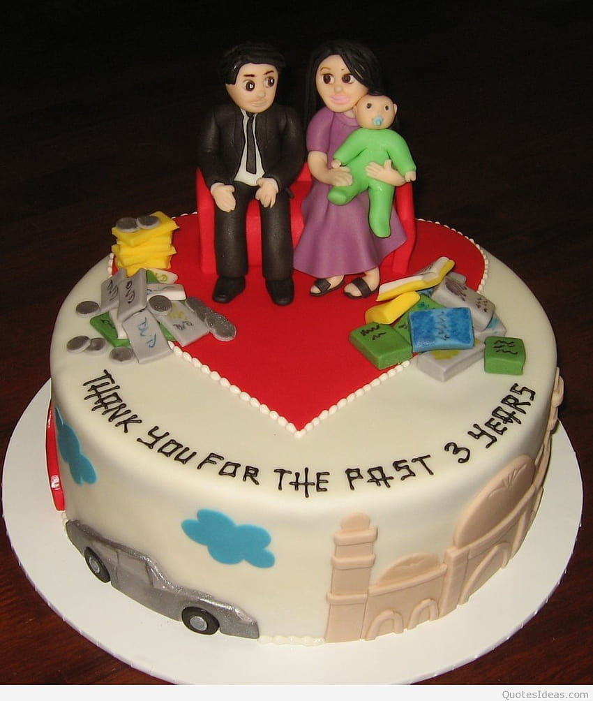 Happy Wedding Anniversary Cake Pic ...pinterest.ch HD phone wallpaper