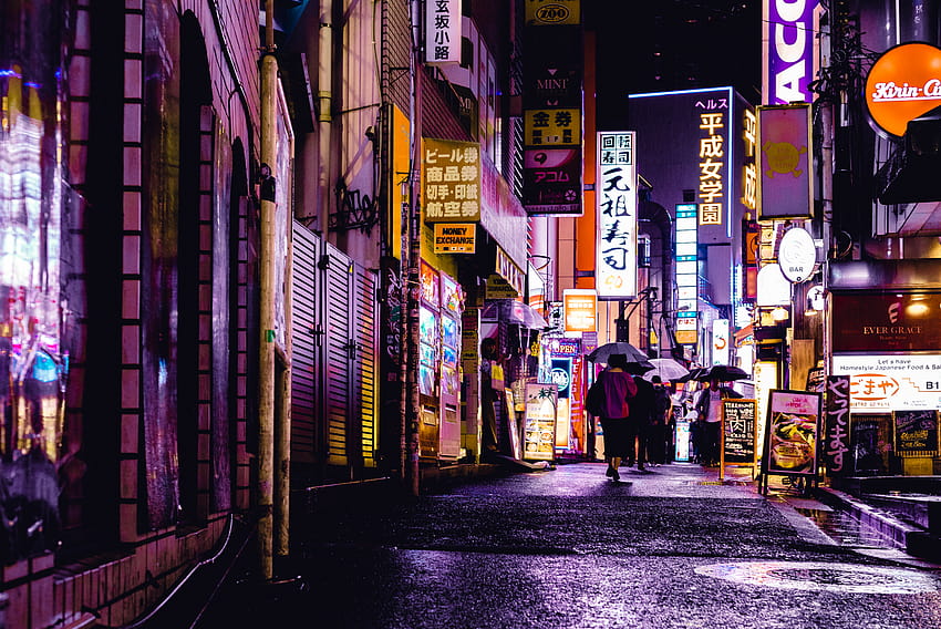 50 Best Tokyo ·, fioletowa estetyka Tokio Tapeta HD