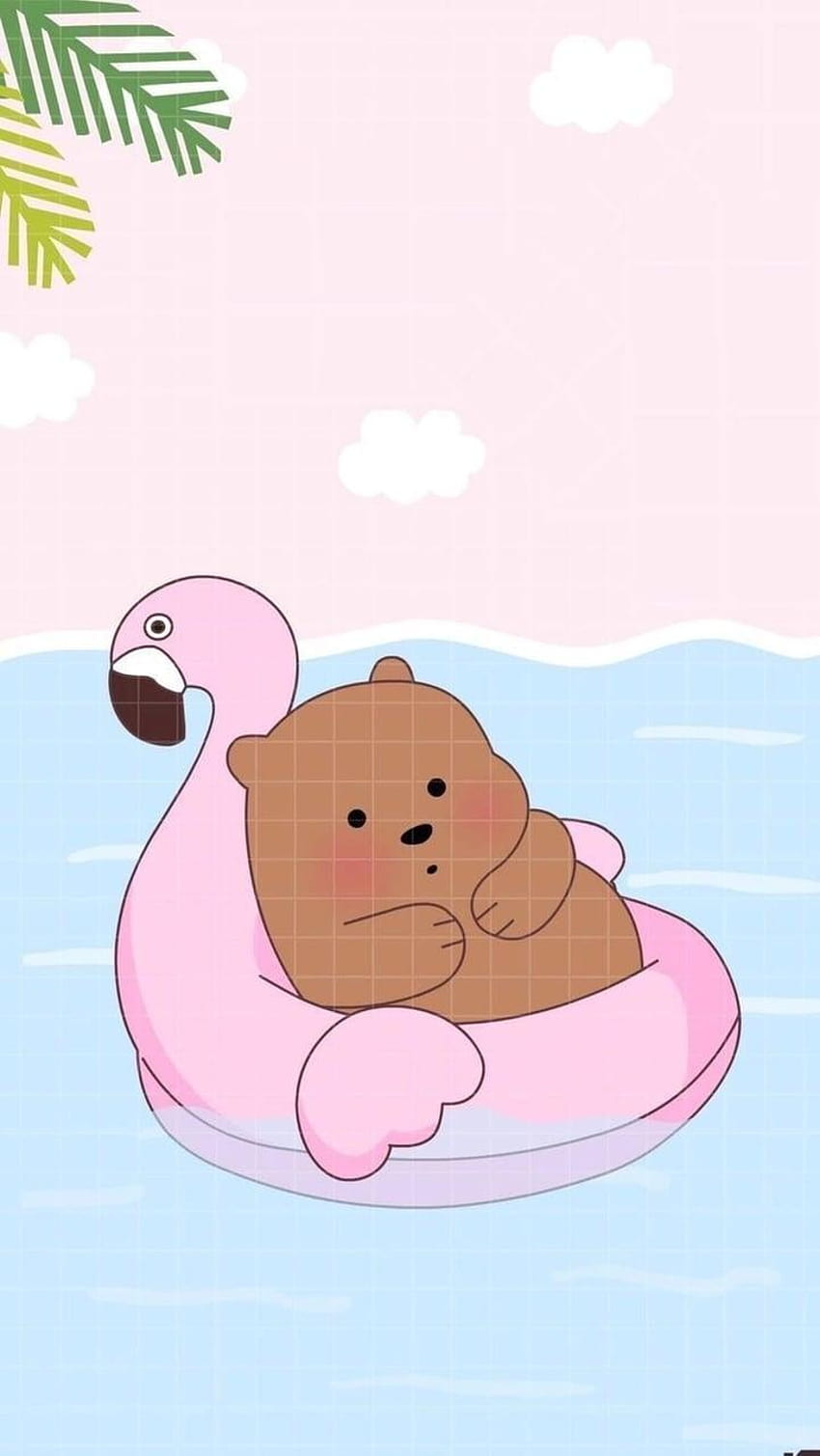 Grizzly Flamingo Ocean Sunny Cute shared by Val Silva, grizzly we bare bears HD phone wallpaper