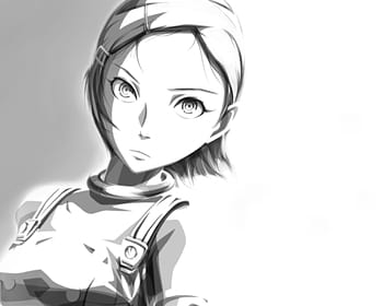Draw black and white dark anime character for you by Felixdwinata462