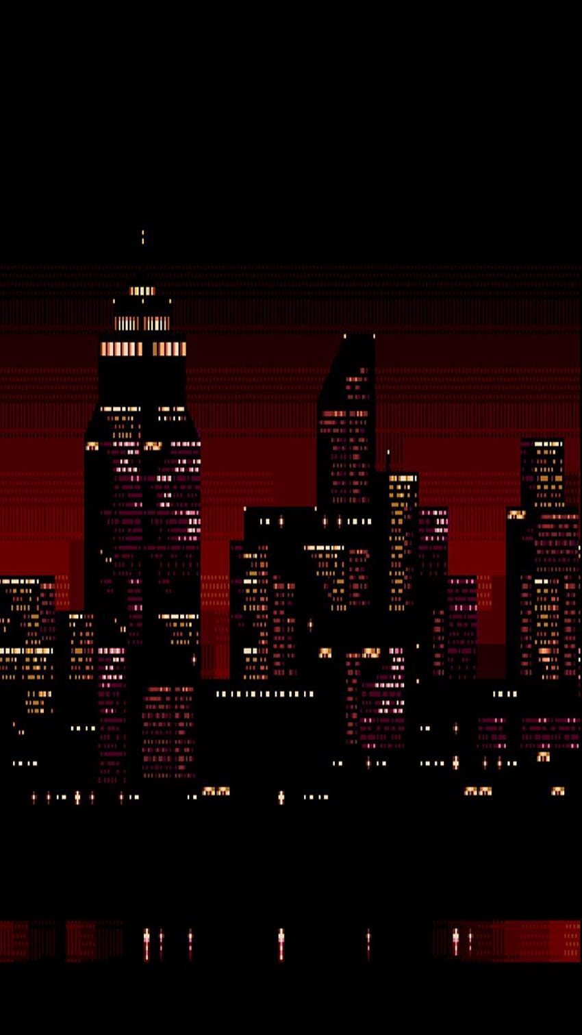 Pixel Art City for Android, mobile city pixel HD phone wallpaper