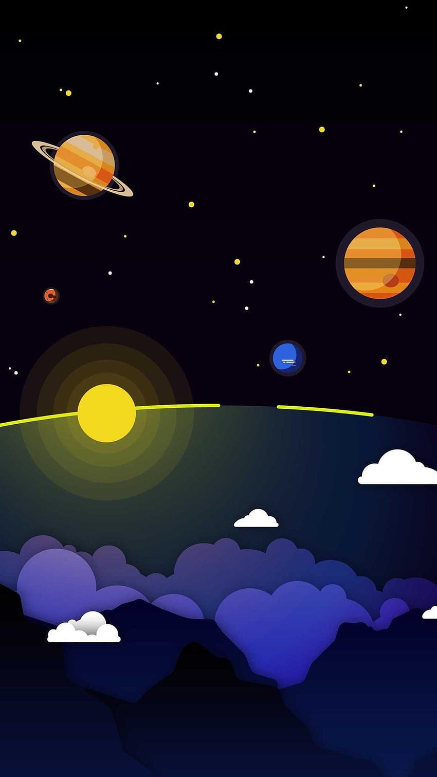 Planetario, planetas super amolados fondo de pantalla del teléfono