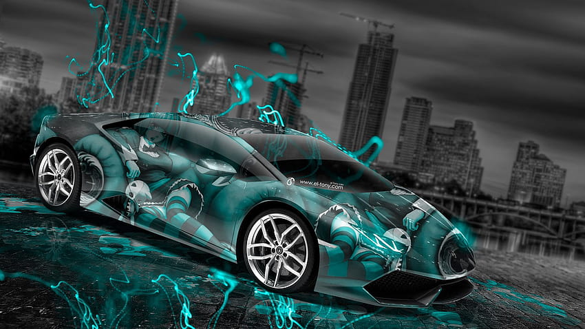 All in One : Lamborghini Huracan Anime Aerography City, neon lamborghini HD  wallpaper | Pxfuel