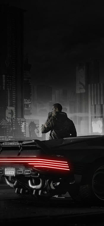 Download wallpaper 2560x1440 cyberpunk, outrun, vaporwave, car on road, art,  dual wide 16:9 2560x1440 hd background, 24495