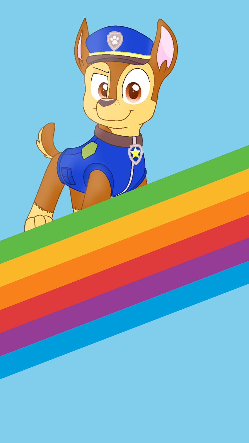 Apple iPhone : Chase Rainbow Stripe in 2020, chase paw patrol HD phone wallpaper