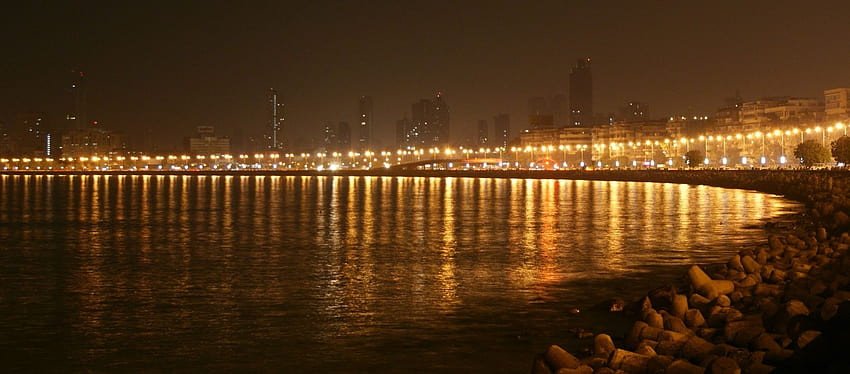 Marine Drive Mumbai Night ... afari HD wallpaper