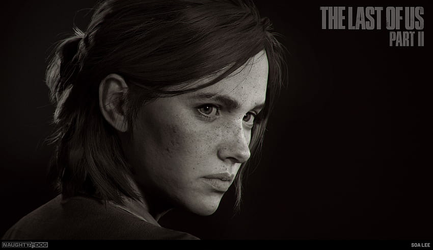 : The Last of Us 2, ビデオ ゲーム, Ellie, Video Game Art, artwork, Naughty Dog, face, セピア 3600x2075, ellie the last of us 2 高画質の壁紙