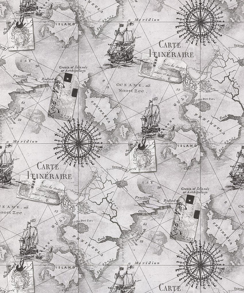 Mermaid for a Nautical Home ...themermaidhome, cartography HD phone wallpaper