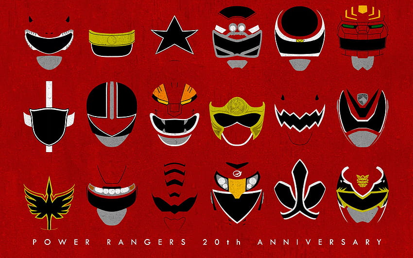 パワーレンジャー 20th アニバーサリー レッドレンジャー by ストーンウルフ、パワーレンジャー タイムフォース 高画質の壁紙