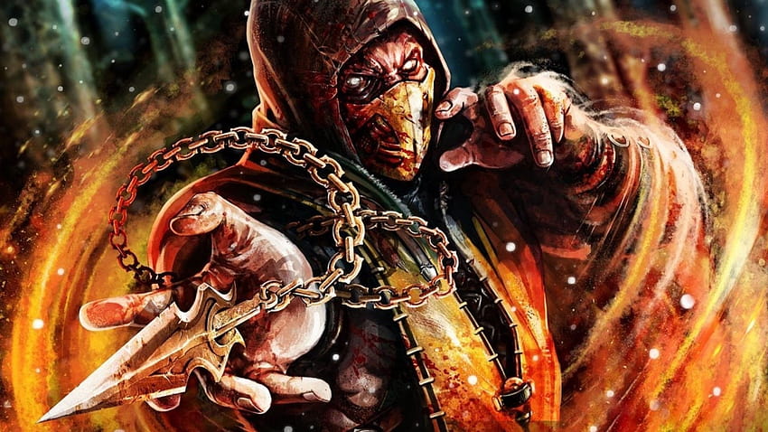 Mortal Kombat Scorpion Vs Sub Zero posted by Ethan Peltier HD wallpaper