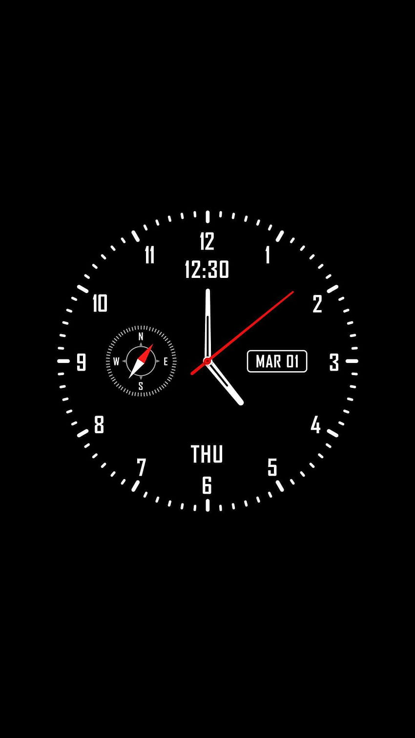 Horloge analogique et cadran de montre en direct pour Android, cadrans de montre Fond d'écran de téléphone HD