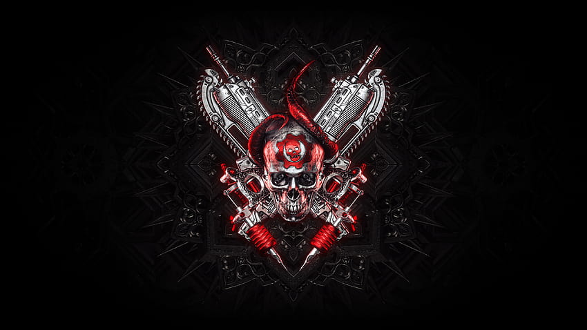 3840x2160 gears of war, skull and guns, logo, u 16:9, , 3840x2160 , background, 22589 HD wallpaper