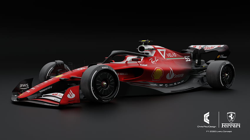 Дизайнерът на концептуалната ливрея разкрива възможна концепция за ливрея на Ferrari Formula 1 за 2022 г., екип на ferrari f1 за 2022 г. HD тапет
