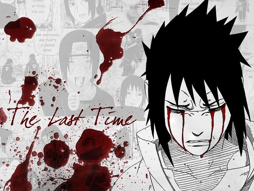 Es tut mir leid, Sasuke ... es wird kein nächstes Mal geben, müde und weinend vor blutigem Anime HD-Hintergrundbild