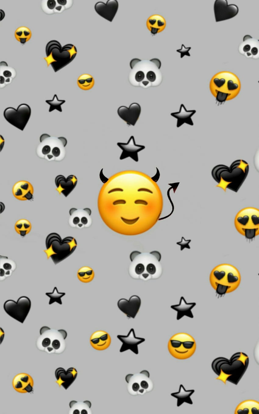 Black emoji backgrounds Cute emoji Emoji [800x1280] for your , Mobile &  Tablet HD phone wallpaper | Pxfuel