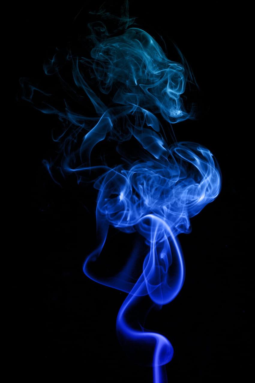 Blue Dragon Smoke Art โดย Black ควันดำและน้ำเงิน วอลล์เปเปอร์โทรศัพท์ HD