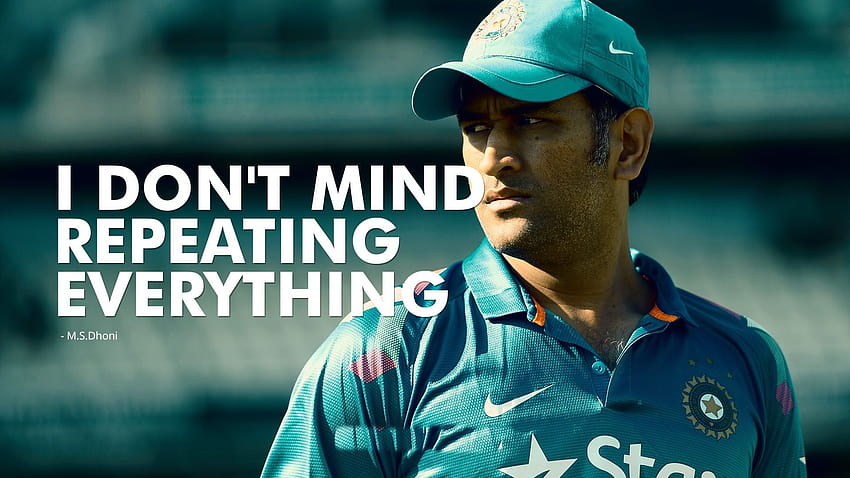 Ms Dhoni Quotes HD wallpaper