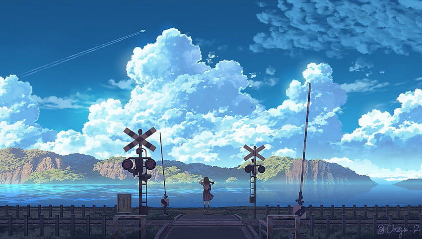 Cenário Estético Cenário Anime Para Laptop, anime estética verão papel de parede HD