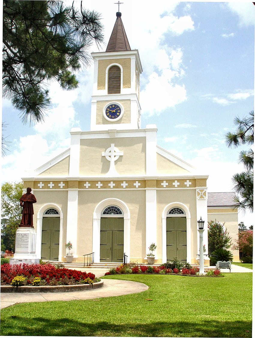 Saint Martin DE Tours Catholic Church, St. Martinville, Louisiana HD phone wallpaper