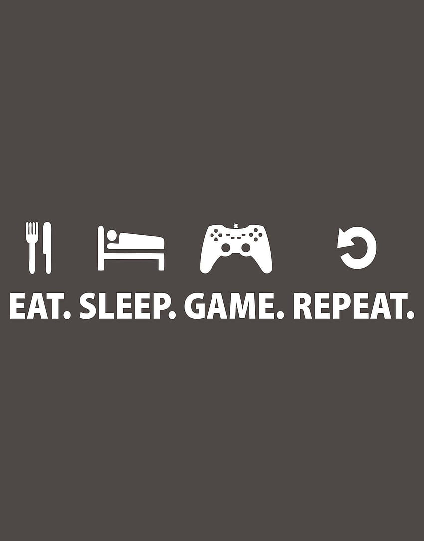 Eat Sleep Game Repeat Gamer Wall Decal Quote. Papel de parede de celular HD