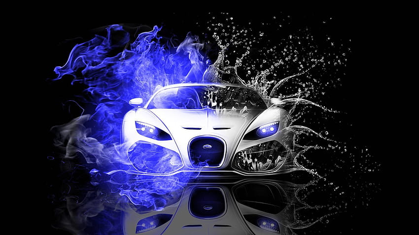 Cool Bugatti, fire bugatti HD wallpaper