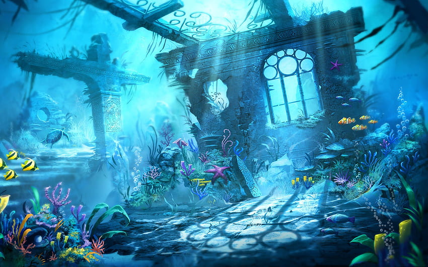 Ocean Backgrounds, anime sea HD wallpaper