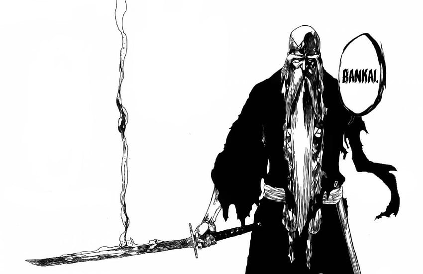 943868 simple background, sword, Genryūsai Shigekuni Yamamoto, anime ...