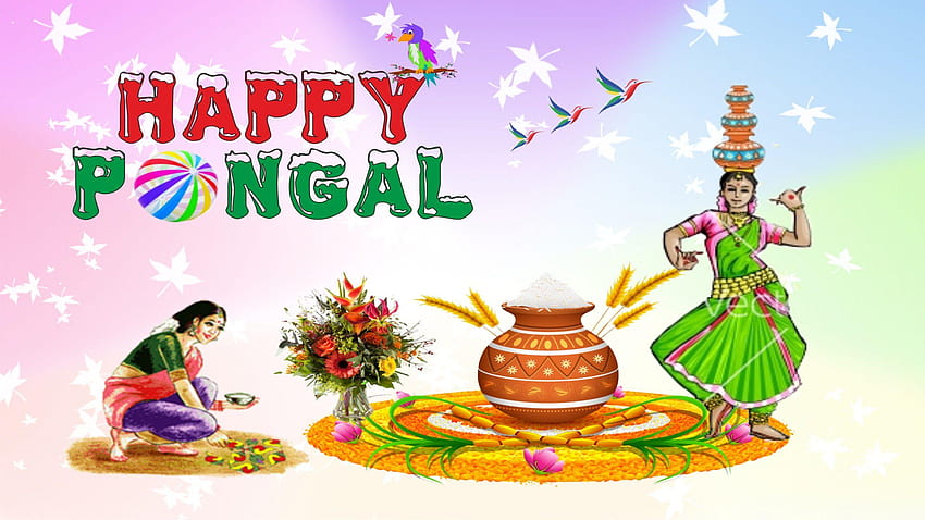 Happy Thai Pongal Clipart 363,93kb HD-Hintergrundbild