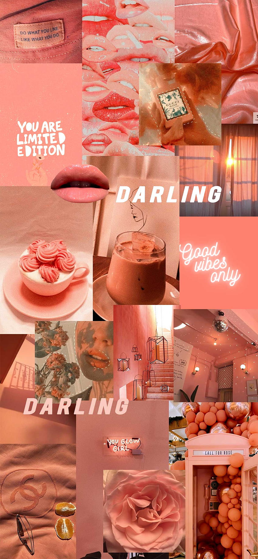 Collage Ideas : Peach Orange Aesthetic, peach aesthetic collage HD phone wallpaper