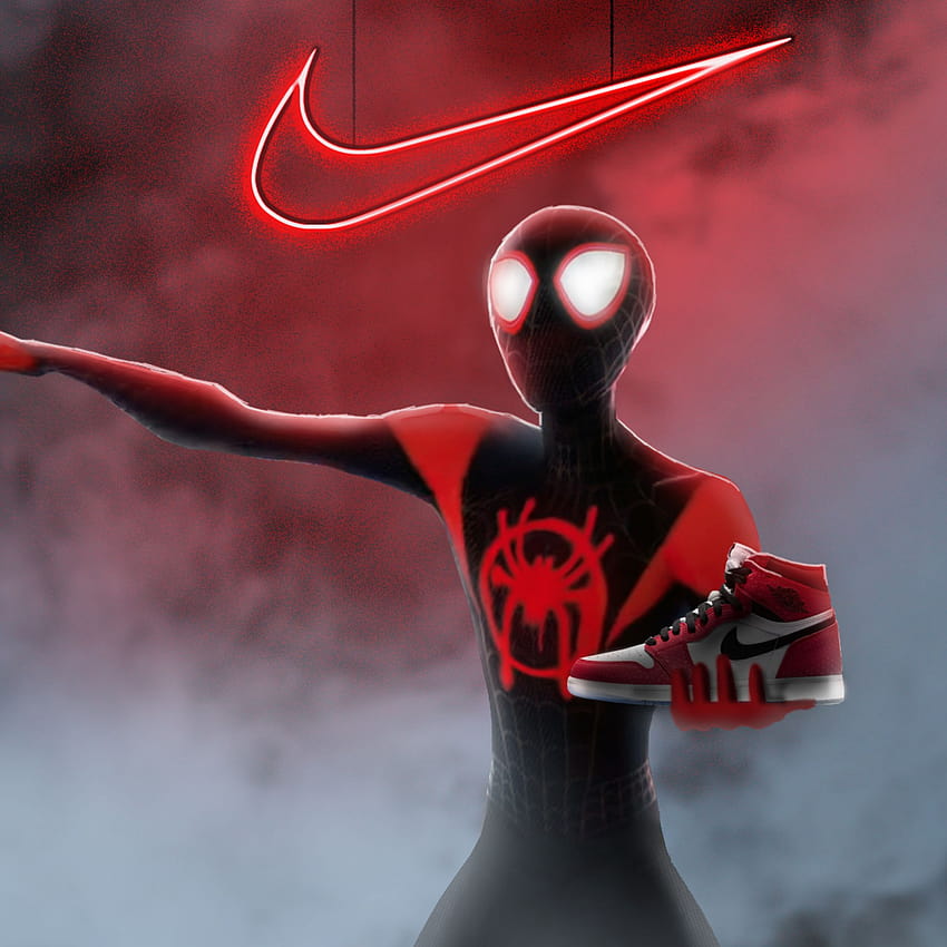 2048x2048 Spiderman Miles Morales Nike Air Jordan Ipad Air, スパイダーマン マイルズ モラレス HD電話の壁紙