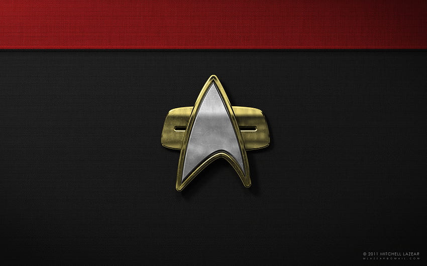 Símbolo WP de la Federación Unida de Planetas de Star Trek de MorganRLewis, uniforme de la flota estelar fondo de pantalla