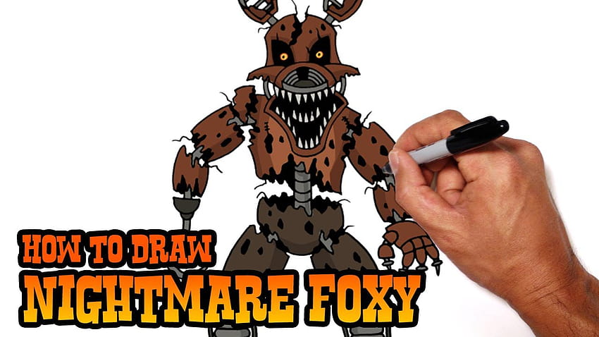 How to Draw Nightmare Foxy, foxy piggy HD wallpaper