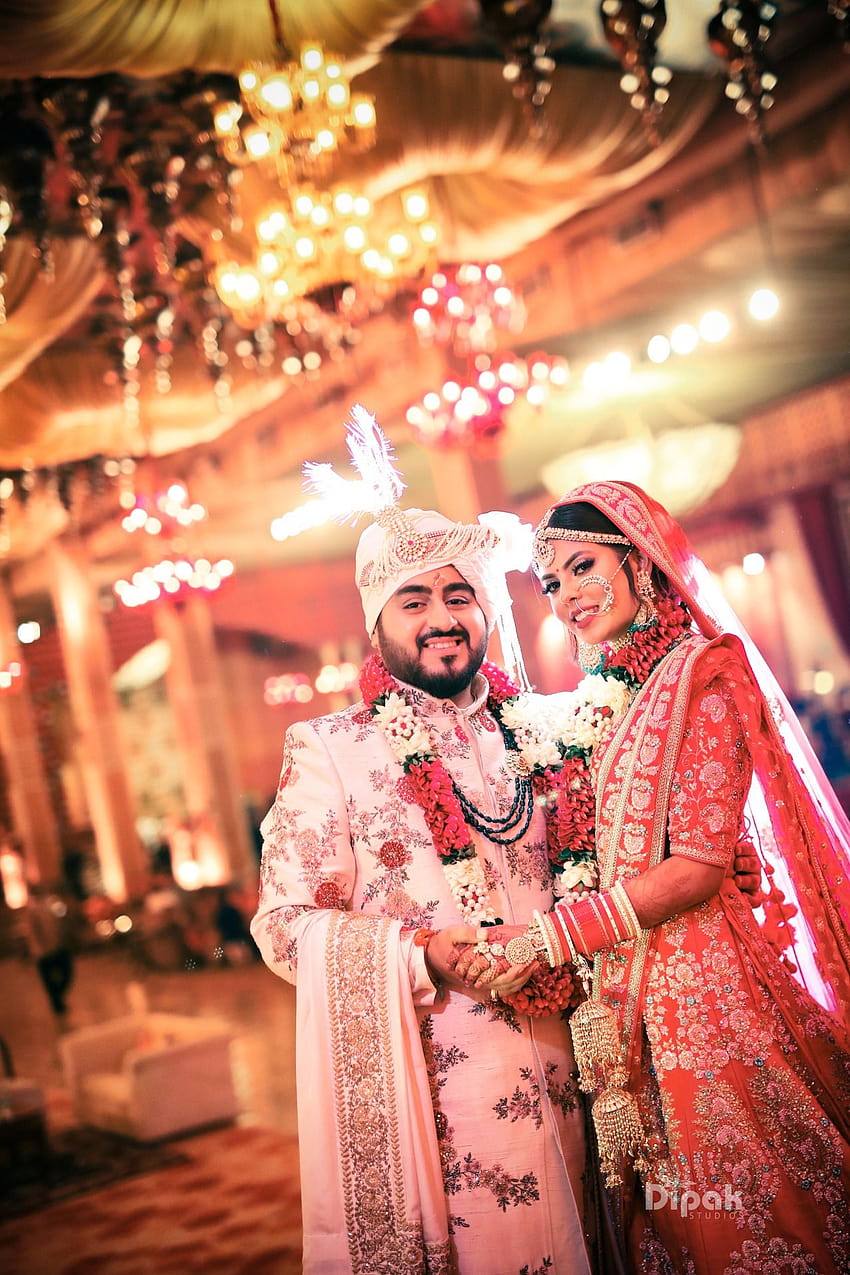 Casal de casamento indiano grafia, casal indiano Papel de parede de celular HD
