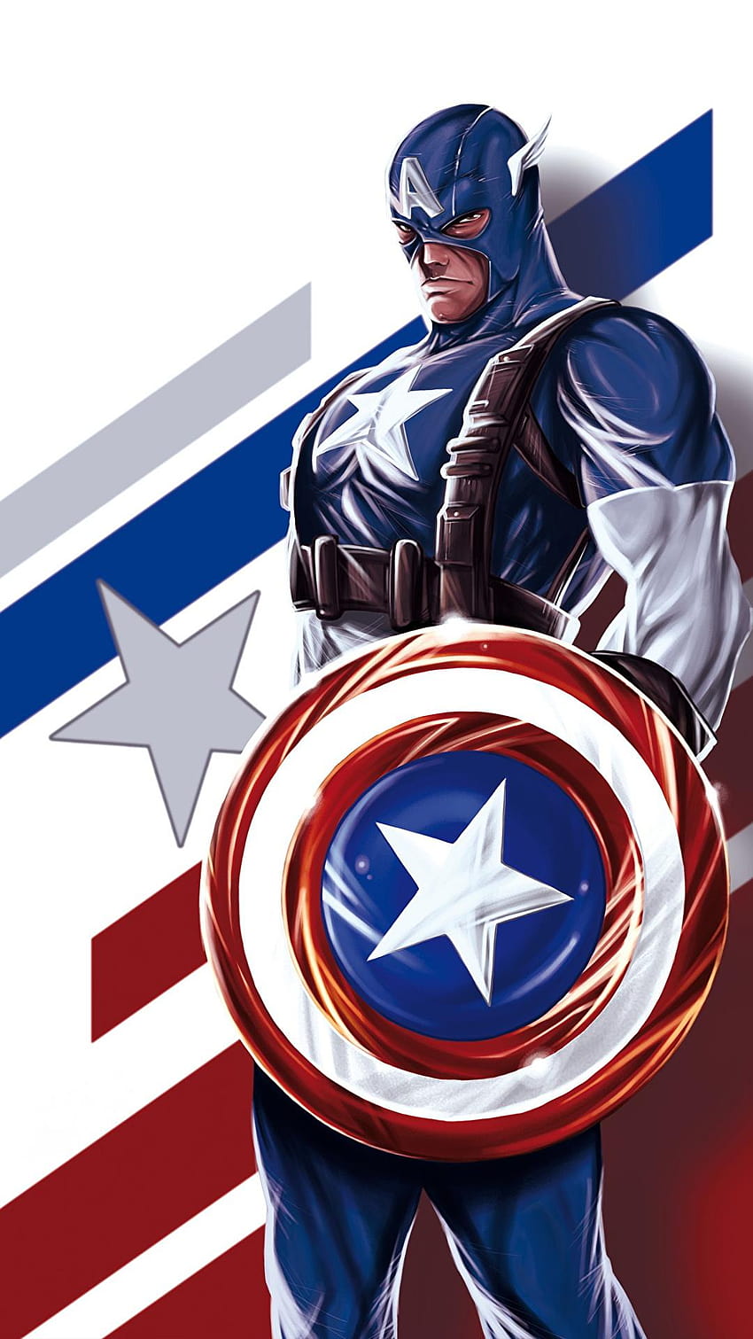Escudo superhéroes Capitán América héroe Fantasía, Capitán América dibujos animados fondo de pantalla del teléfono
