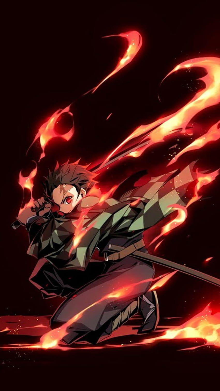 Kamado Tanjirou Dance of the fire god, tanjiro anime HD phone wallpaper