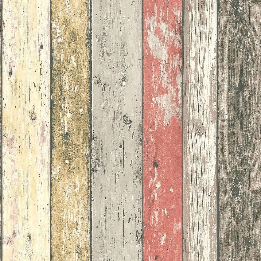 Wood Effect Brown Grey Red Distressed Wooden Grain Vinyl Paste Wall 4000776895127, rustic wood HD phone wallpaper