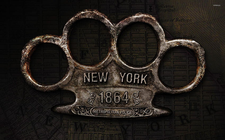 Brass knuckles New York metropolitan police, city of brass HD wallpaper