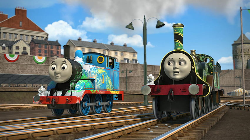Thomas y sus amigos, thomas amigos la gran carrera fondo de pantalla