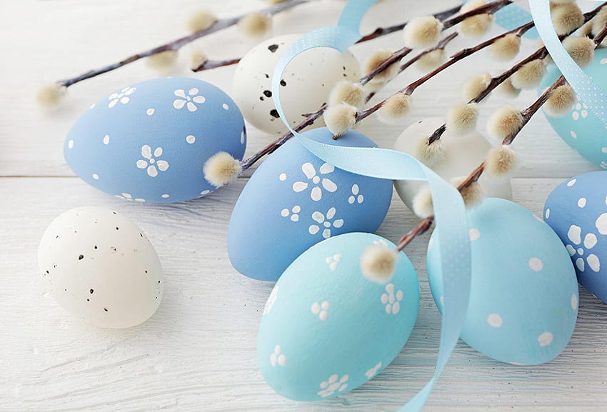 Easter Eggs Branches Holidays HD wallpaper