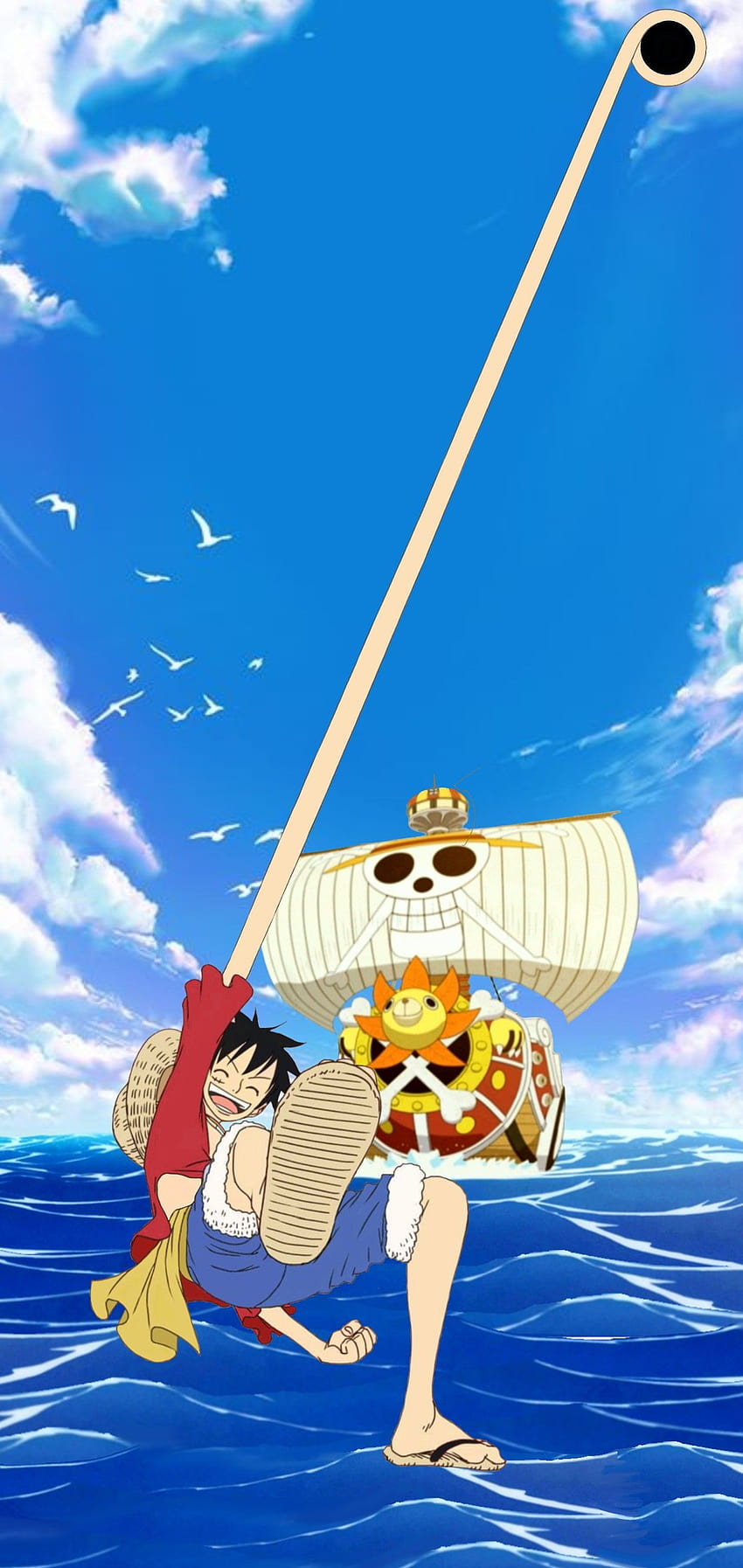 Luffy Ocean Thousand Sunny One Piece Galaxy s10 Luffy's, ps4 anime one piece wanted HD phone wallpaper