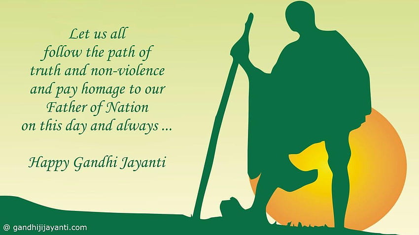 Gandhi Jayanti : 2nd October, nonviolence HD wallpaper
