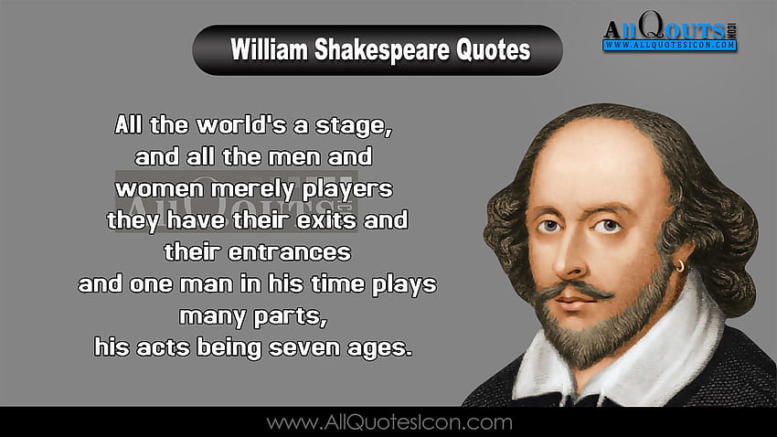 William Shakespeare Cytaty w języku angielskim Life Inspiration Tapeta HD