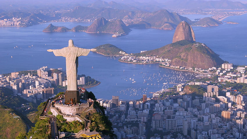 Христос Спасителя, Рио де Жанейро, Бразилия, туризъм, карнавал в Рио де Жанейро HD тапет