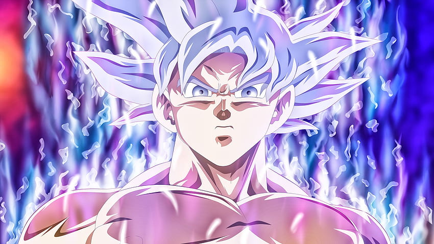 Начален екран на Goku, бял goku HD тапет