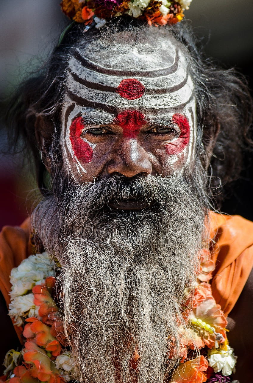Sadhu met in Orccha, India. www.FabrizioVolpi HD phone wallpaper