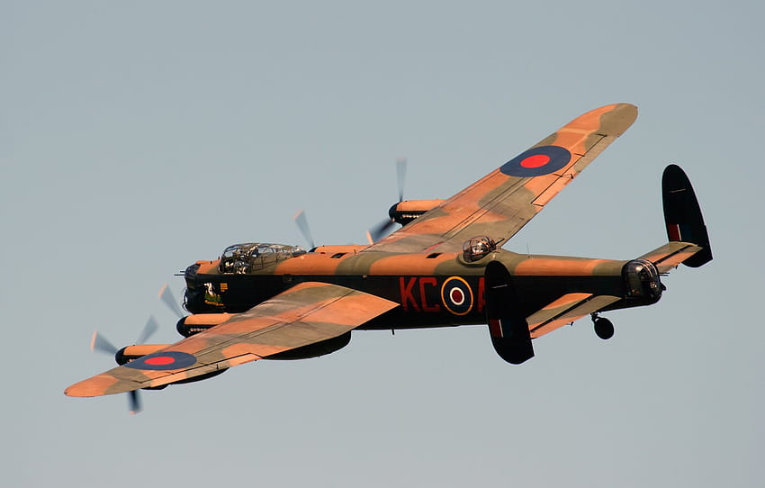 Bomber, vier, Avro Lancaster Bomber HD-Hintergrundbild