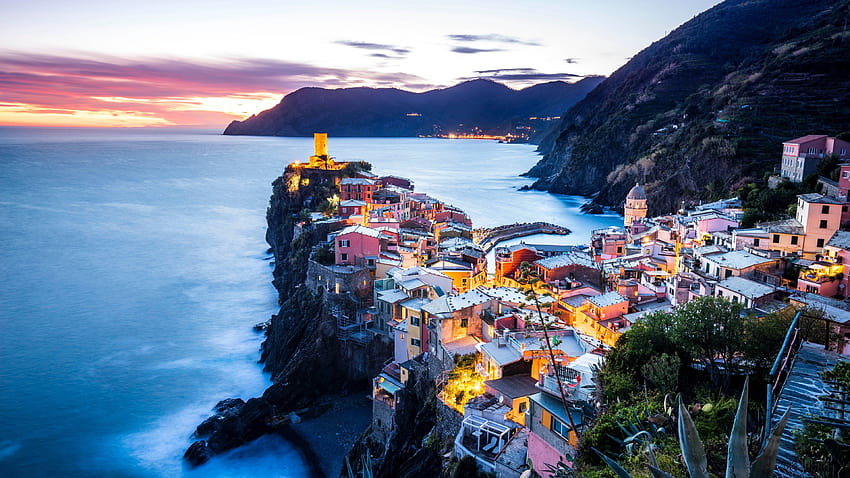 380497 Küstenstadt, Küste, Meer, Berge, Vernazza, Italien, Küste HD-Hintergrundbild