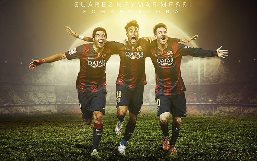 FC Barcelona 2015 Neymar Messi Suarez, suarez fc barcelona HD wallpaper
